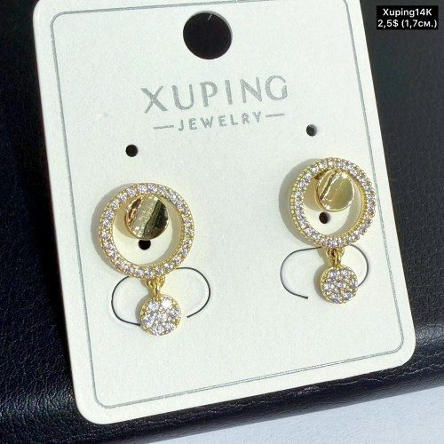 Сережки Xuping14К 10828 (1.7см.)